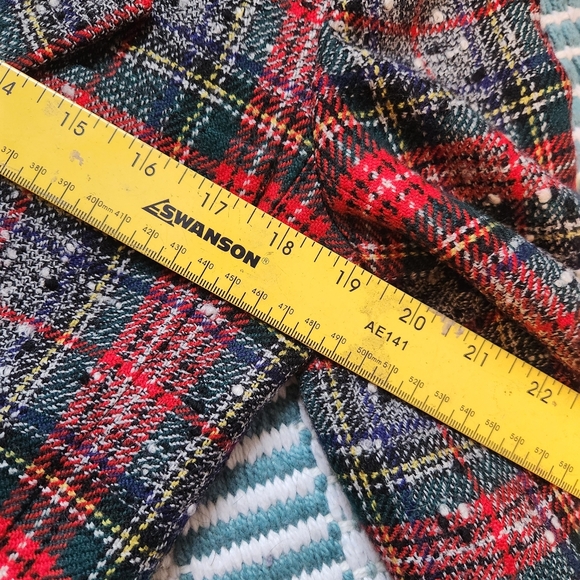 YSL Saint Laurent Rive Gauche Paris Vintage Tartan Tweed Blazer 1970s Euc - Picture 15 of 16